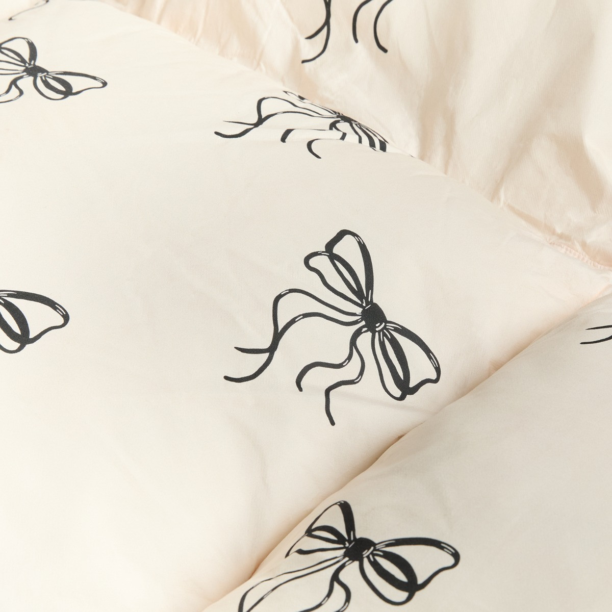 OHS Bow Print Egg Chair Cushion with Headrest - Monochrome>