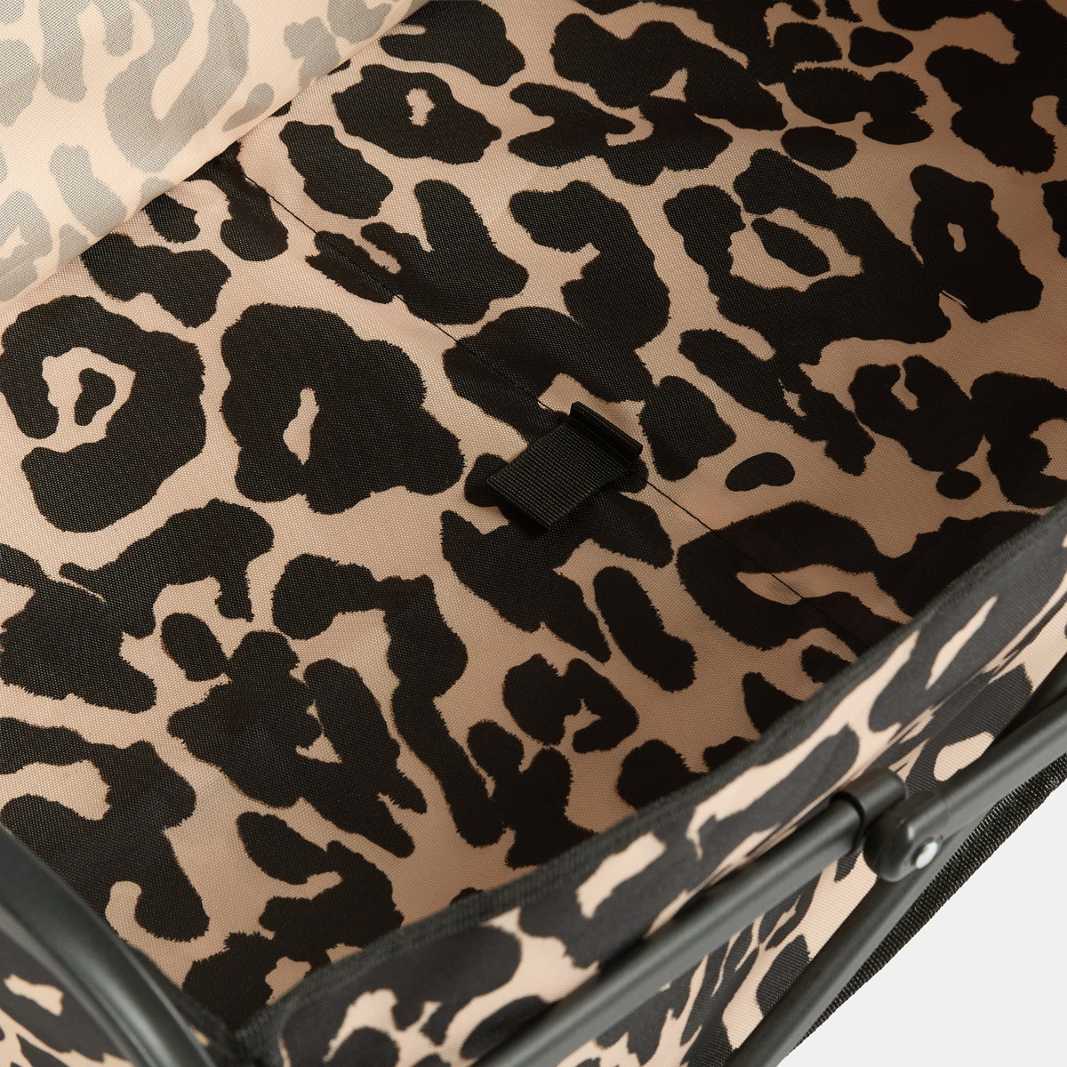 OHS Leopard Print Foldable Camping Trolley - Natural>