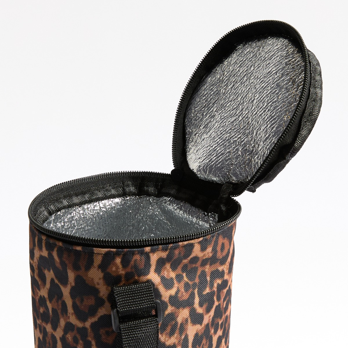 OHS Leopard Print Wine Bottle Cooler - Natural>