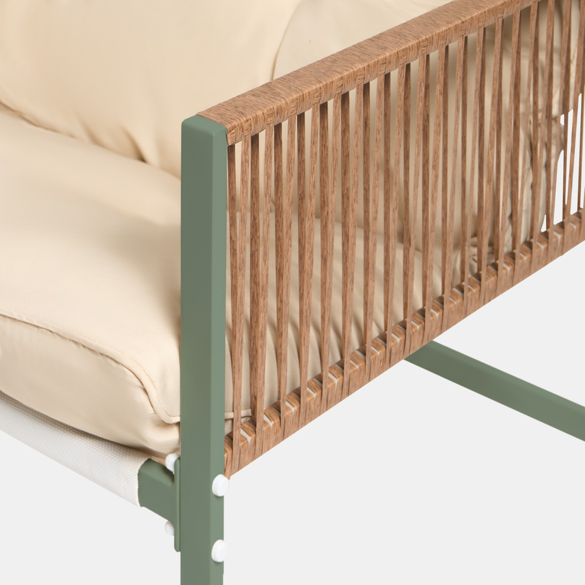 OHS Santorini 5 Seater Corner Sofa Set - Sage/Cream>