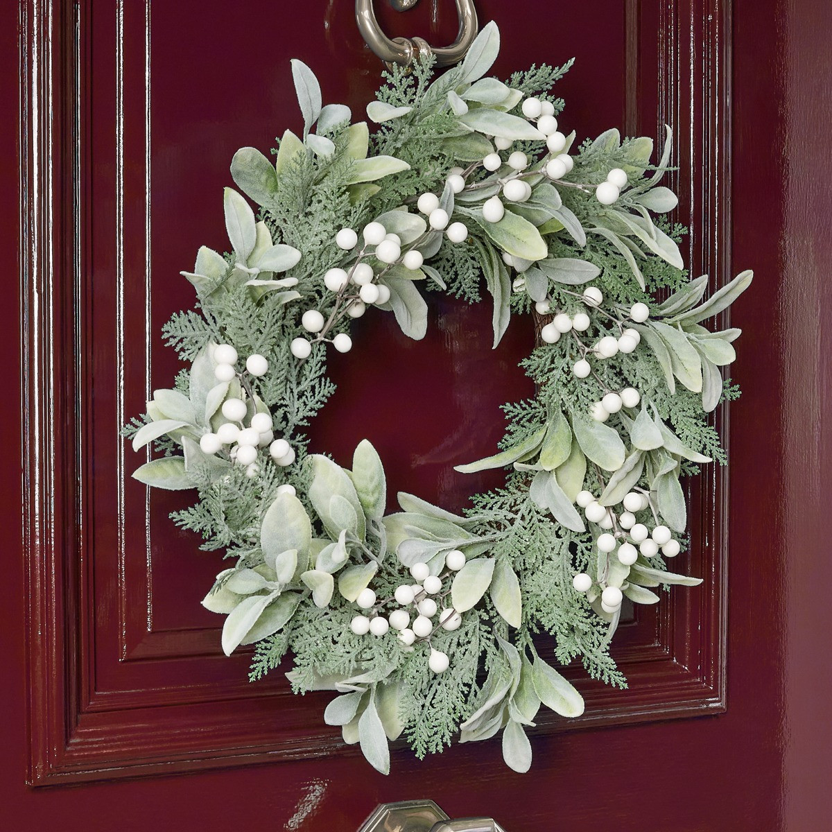 OHS White Berry Wreath - White >