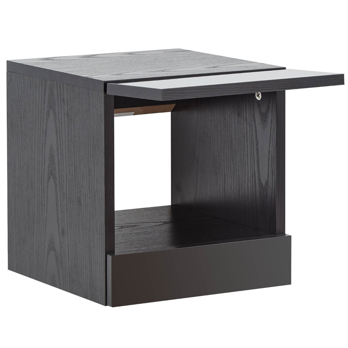Galicia Pair Of Wall Hanging Bedside Tables - Black>