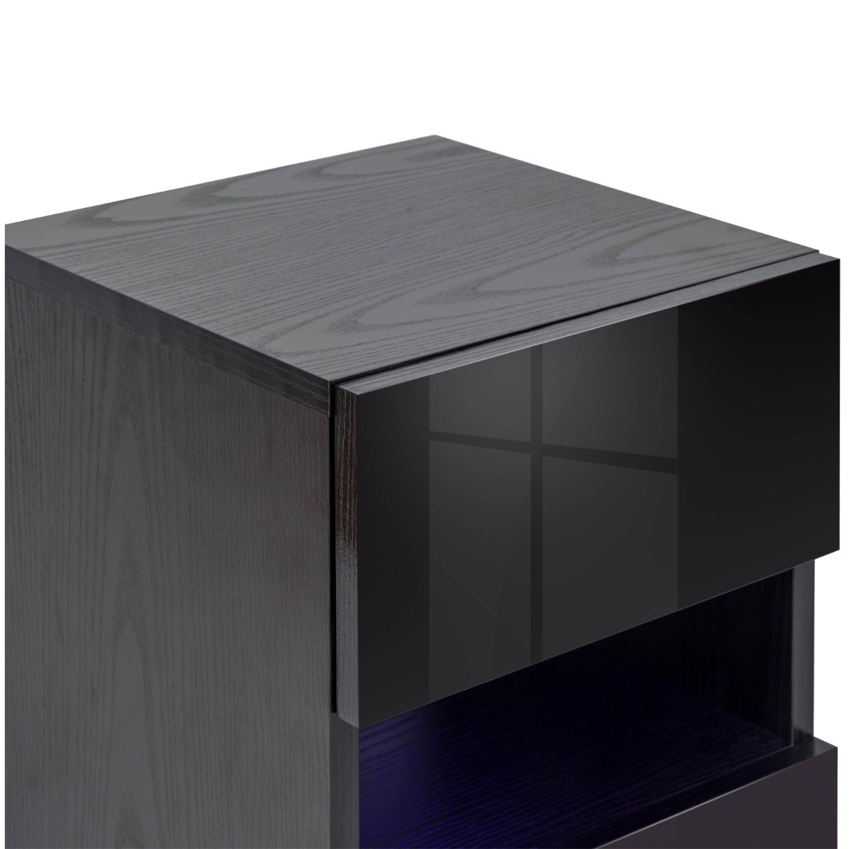 Galicia Pair Of Wall Hanging Bedside Tables - Black>