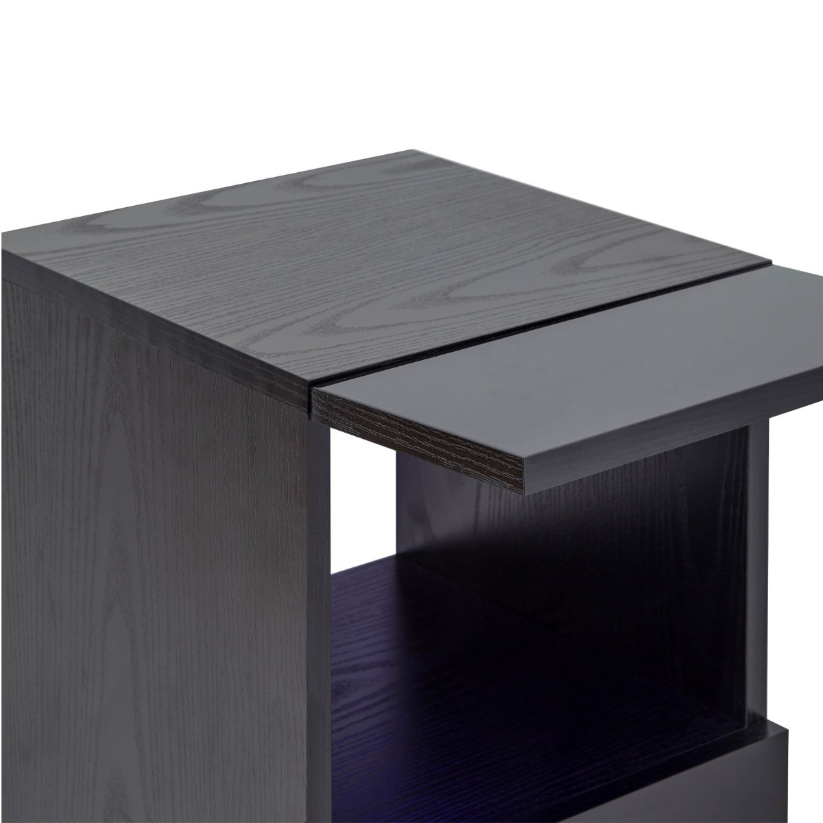 Galicia Pair Of Wall Hanging Bedside Tables - Black>