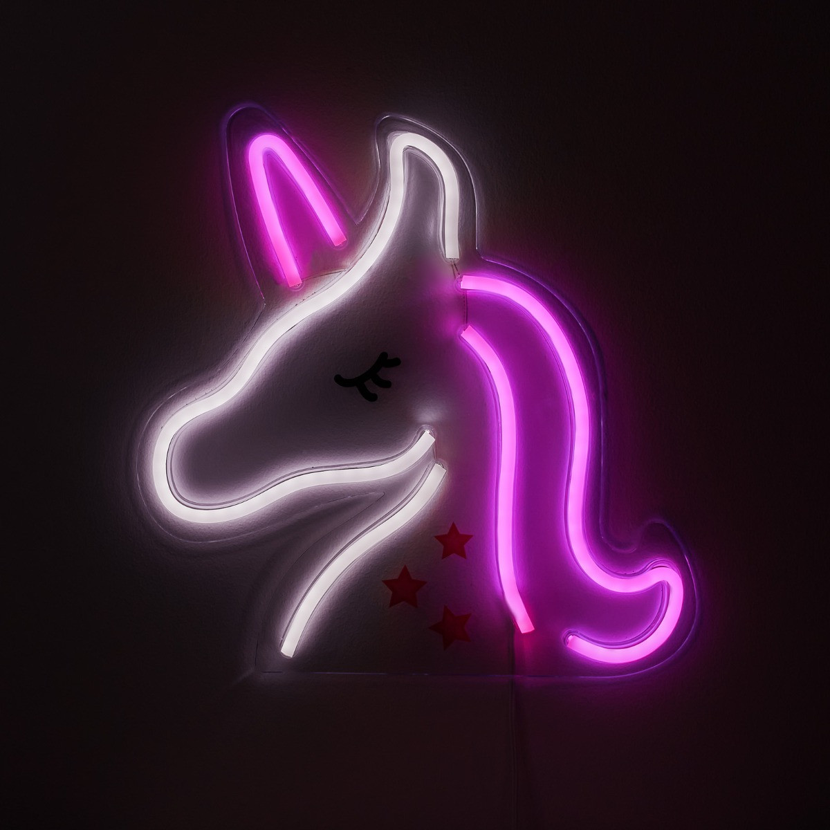 Glow Unicorn Neon Light - White>