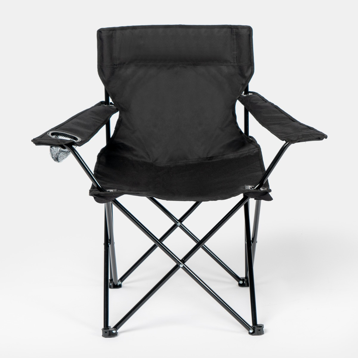 OHS Foldable Camping Chair - Black>