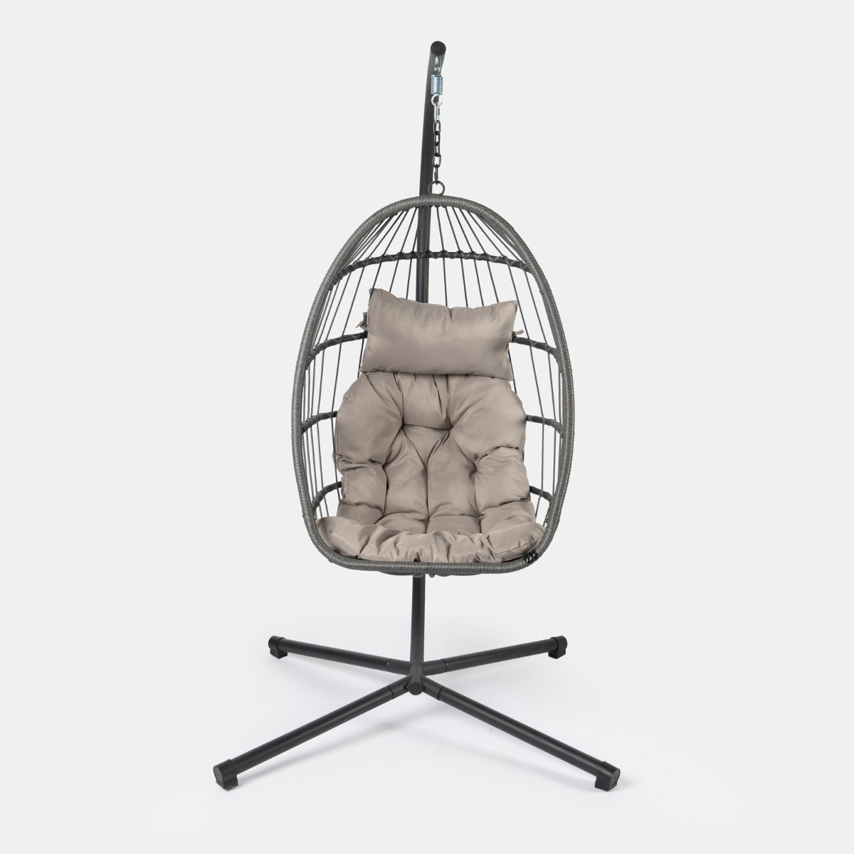 OHS Foldable Hanging Egg Chair - Grey>