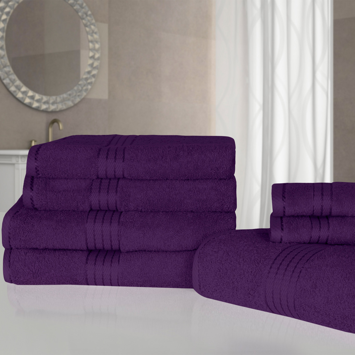 OHS Towel Bale 7 Piece - Grape>