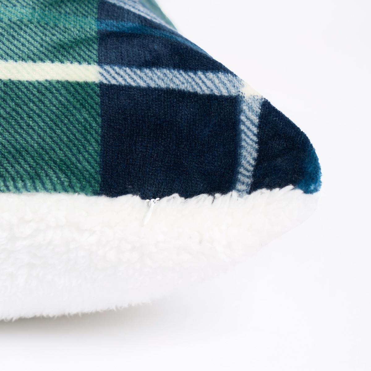 OHS Hudson Flannel Check Cushion Covers - Green >