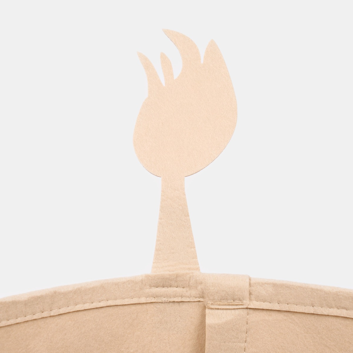 OHS Lion Felt Storage Basket - Beige>