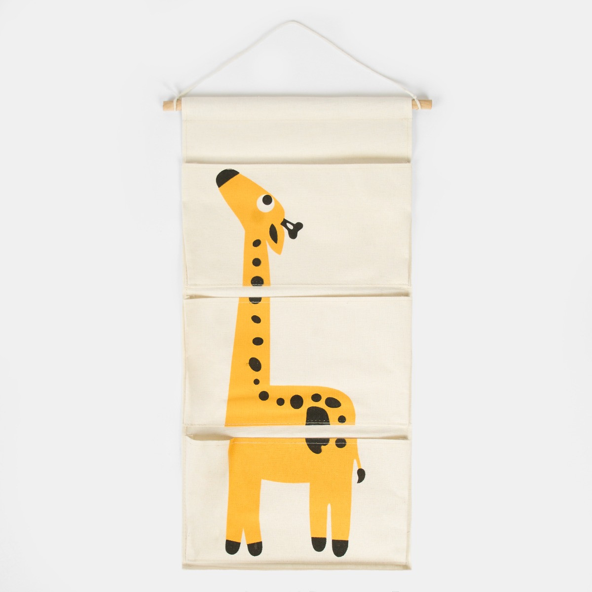 OHS Kids Giraffe Hanging Storage Organiser - Beige>