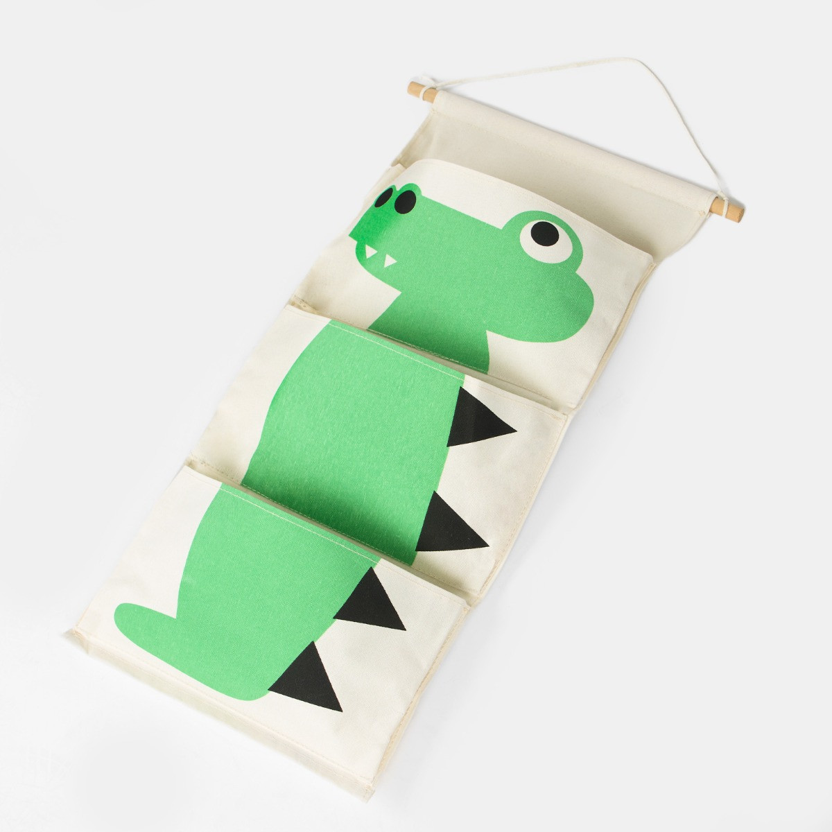 OHS Kids Crocodile Hanging Storage Organiser - Beige>