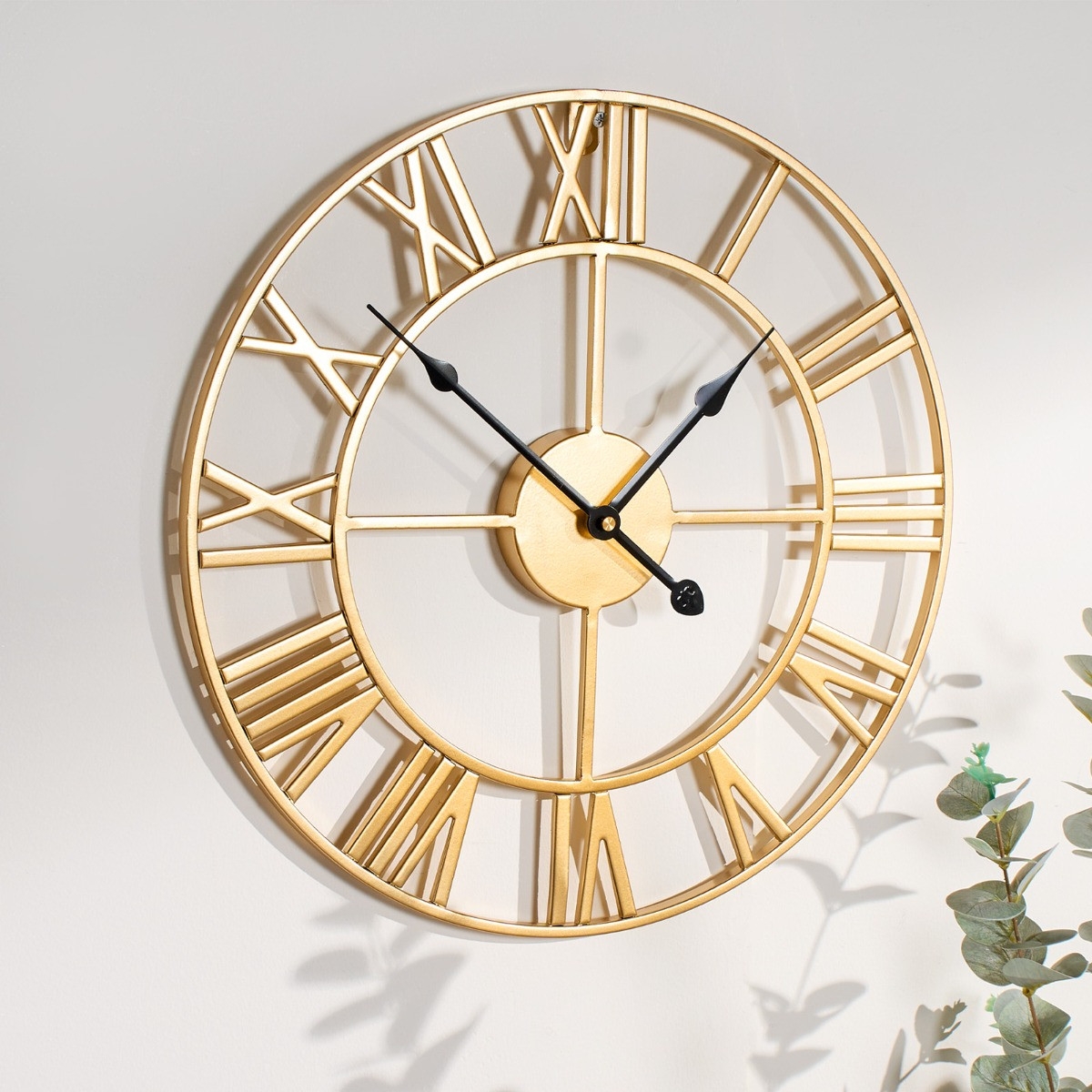 OHS Skeleton Wall Clock - Gold>