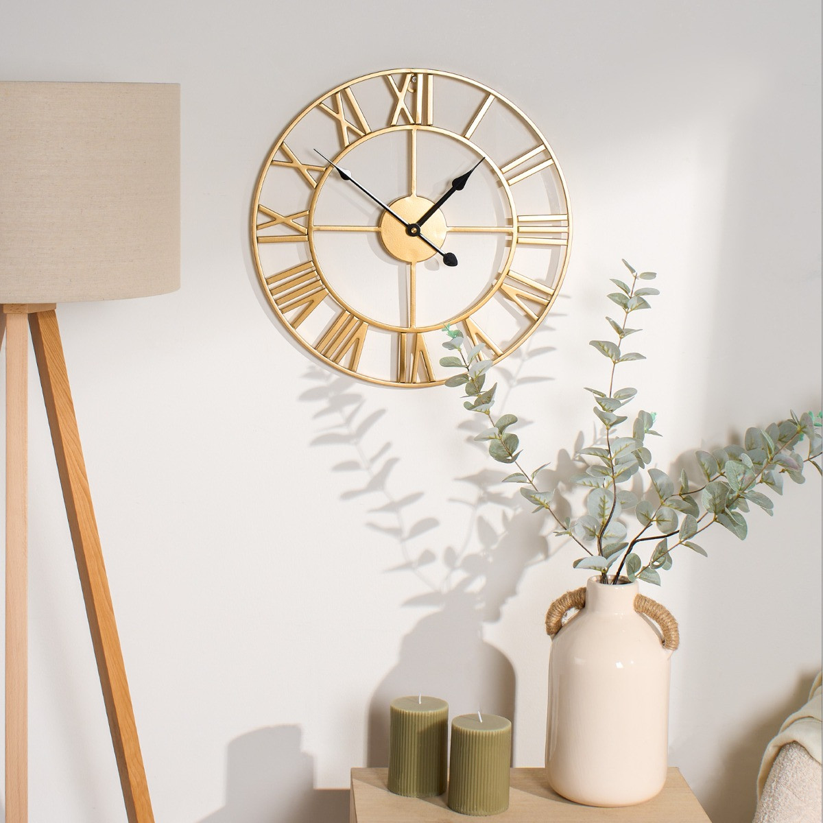 OHS Skeleton Wall Clock - Gold>