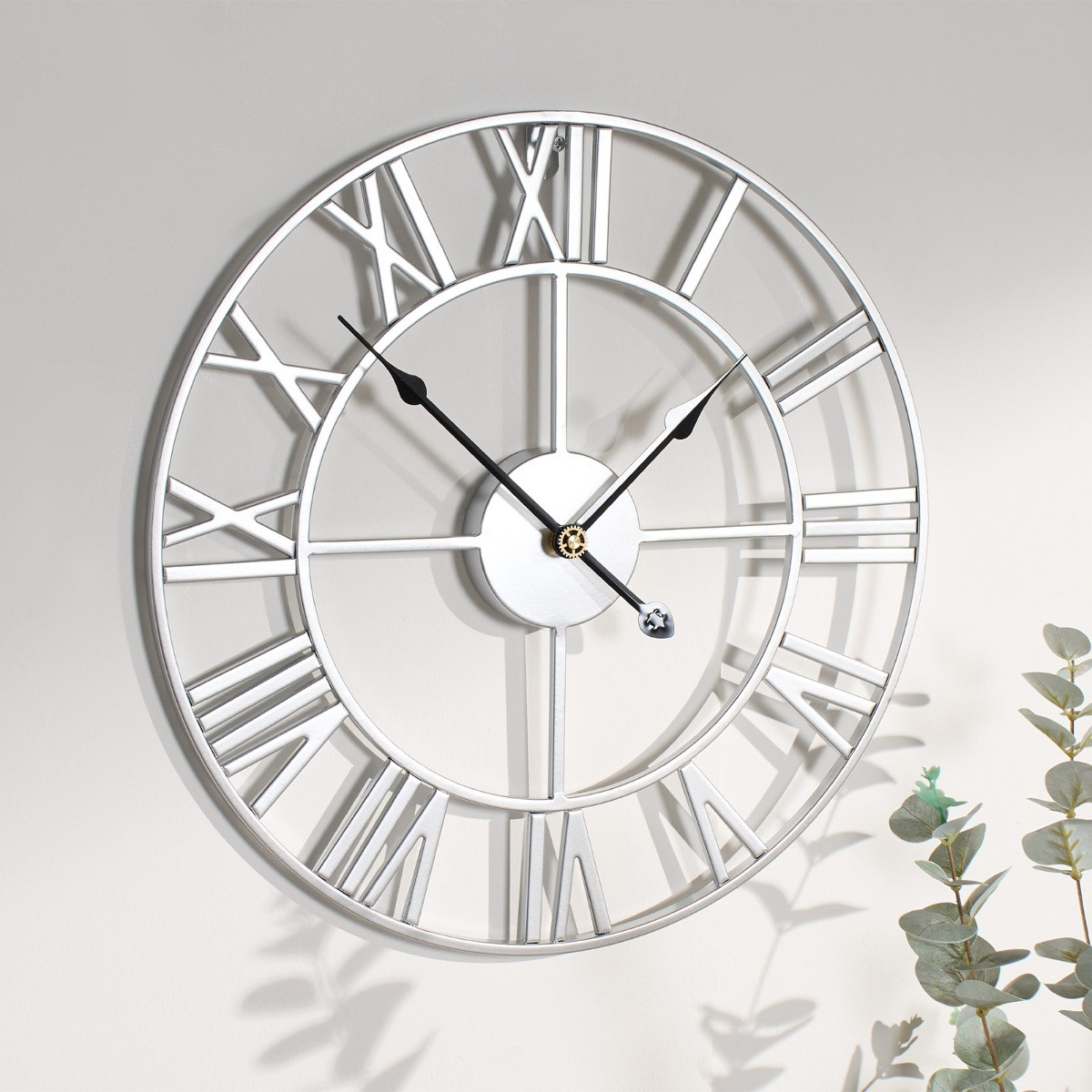 OHS Skeleton Wall Clock - Silver>