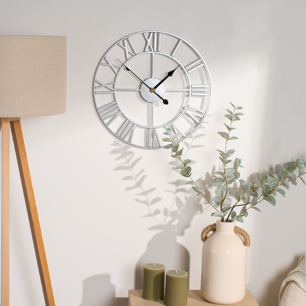 OHS Skeleton Wall Clock - Silver>