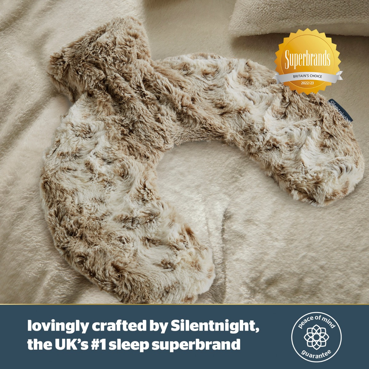 Silentnight Neck Warmer Hot Water Bottle - Snow Leopard>