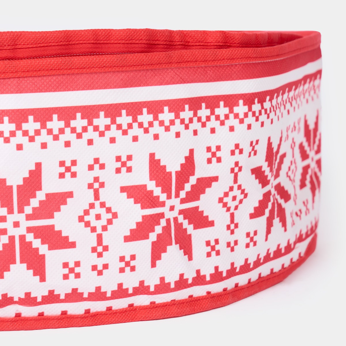 OHS Nordic Print Wreath Storage Bag - Red>