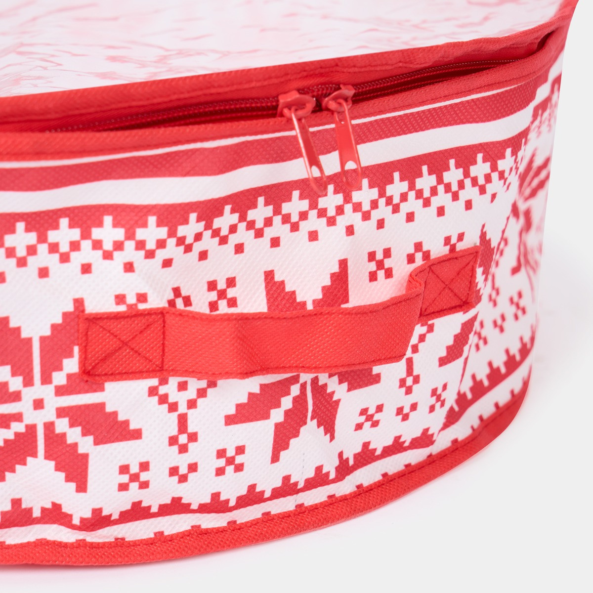 OHS Nordic Print Wreath Storage Bag - Red>