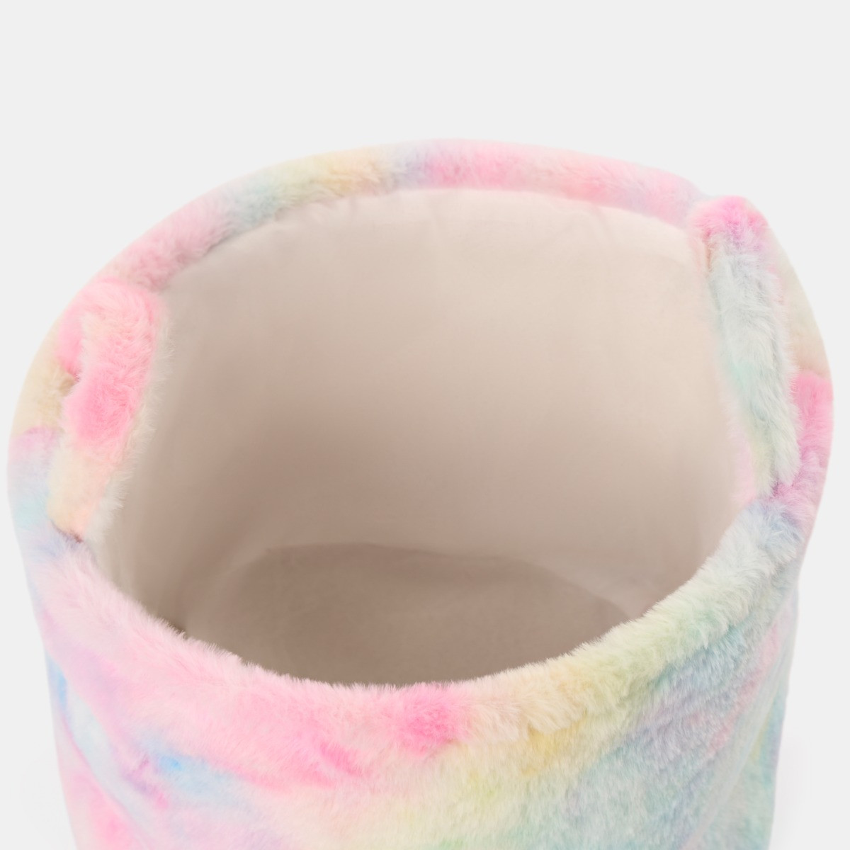 OHS Faux Fur Storage Basket - Tie Dye>