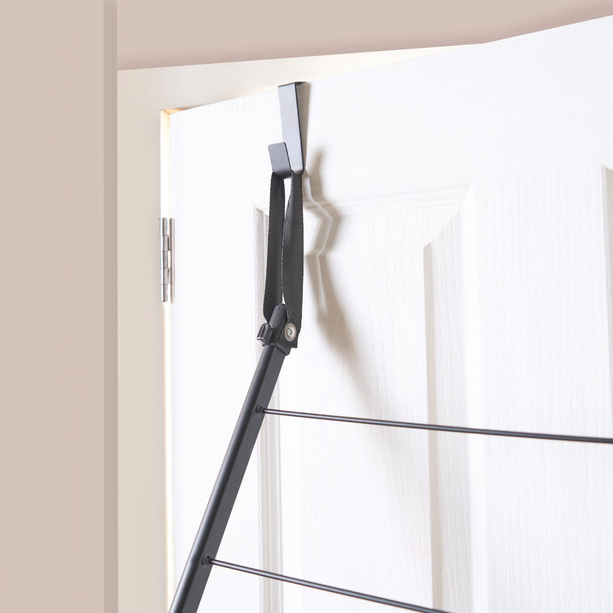 OHS 5m Over Door Concertina Airer - Black>
