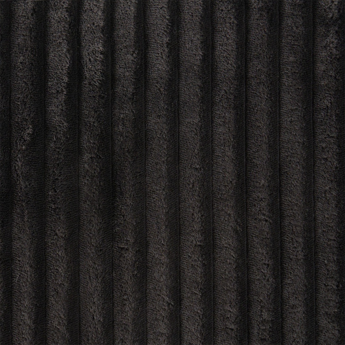 OHS Ribbed Foldable Round Storage Ottoman - Black>