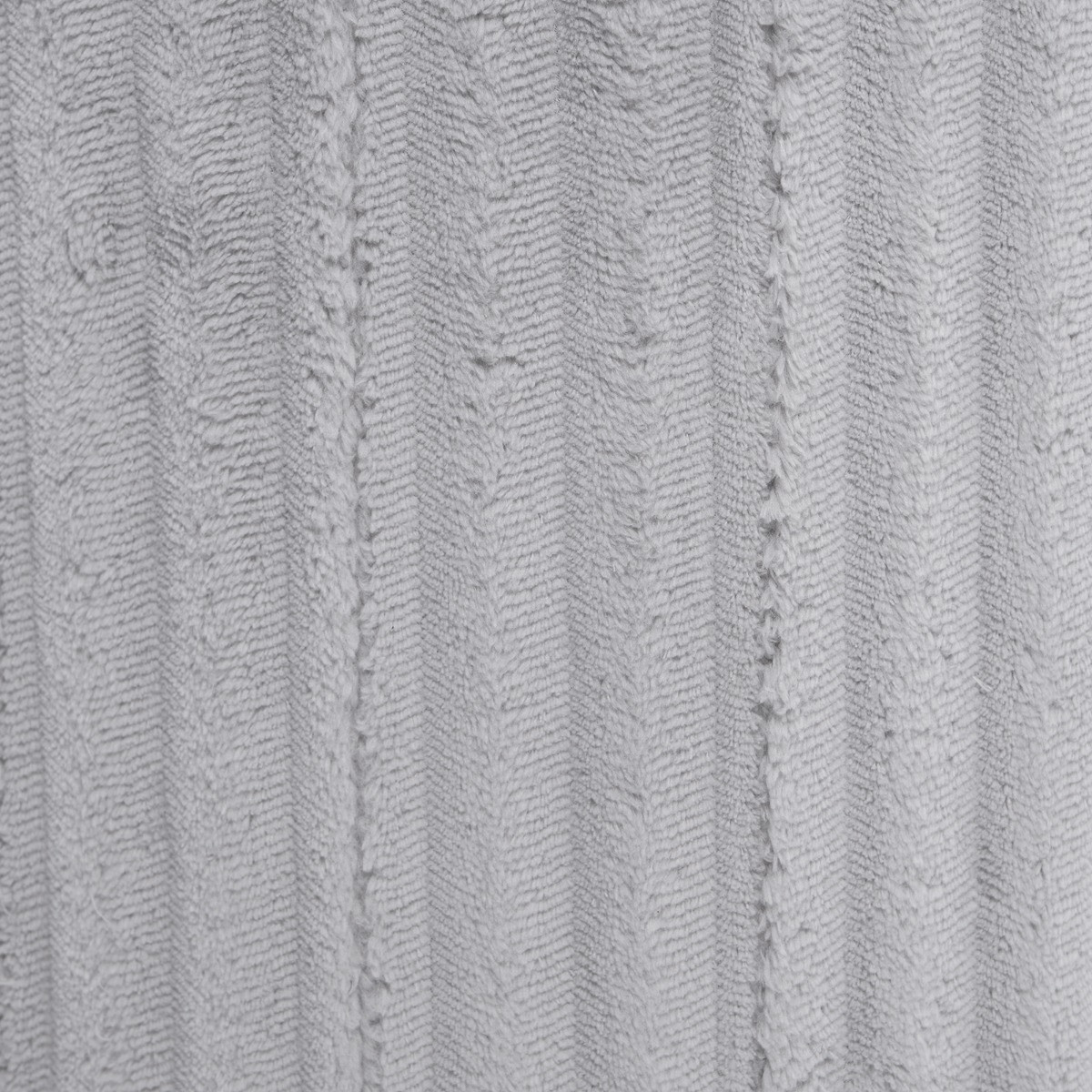 OHS Ribbed Round Foldable Storage Ottoman - Grey>