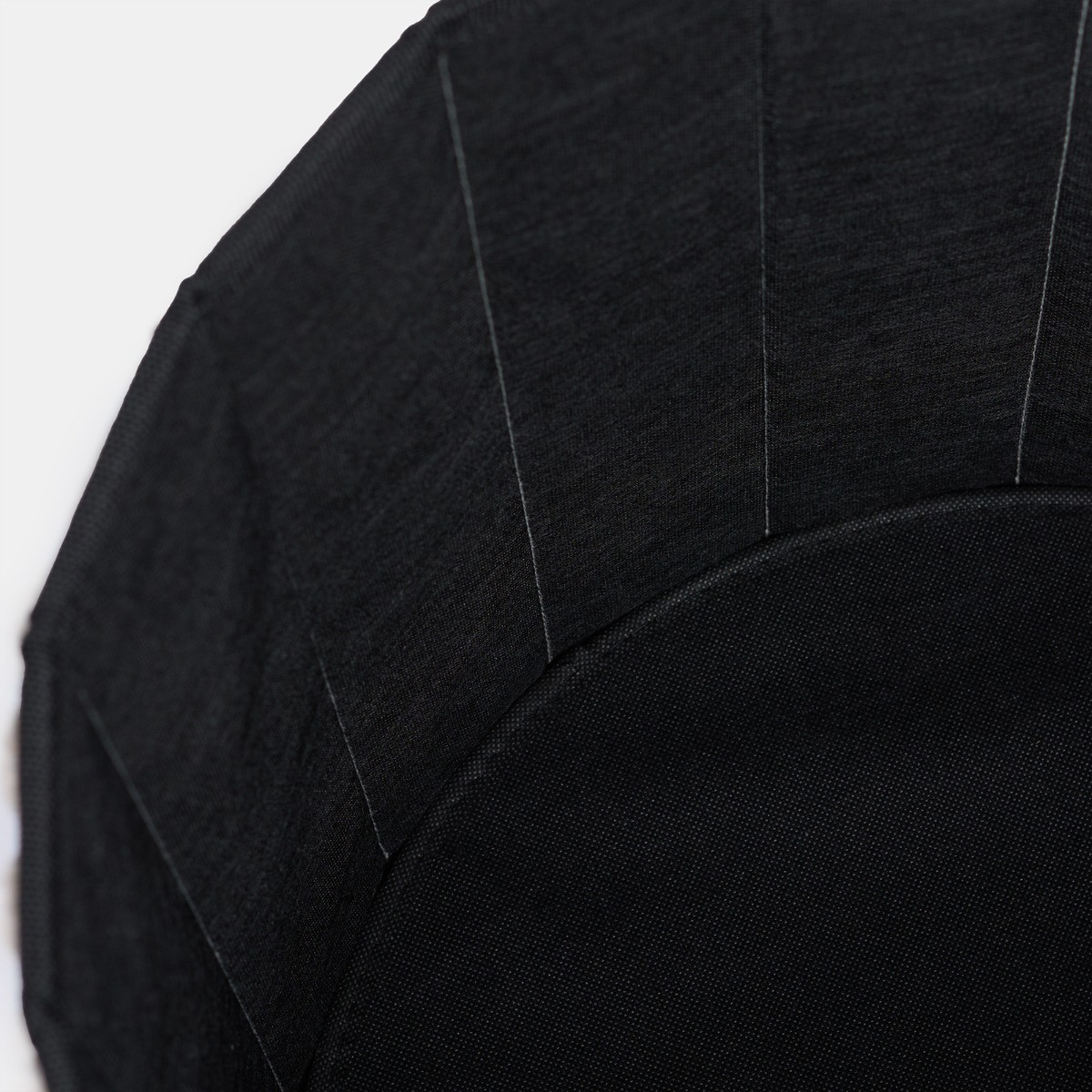 OHS Ribbed Foldable Round Storage Ottoman - Cream>