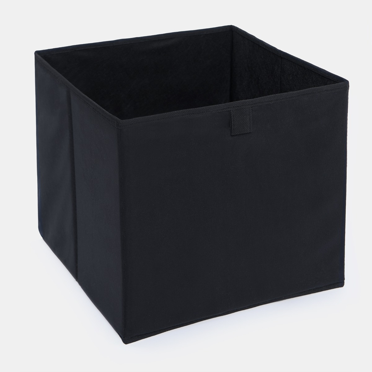 OHS Matte Velvet Cube Storage Boxes, Black - 2 Pack>