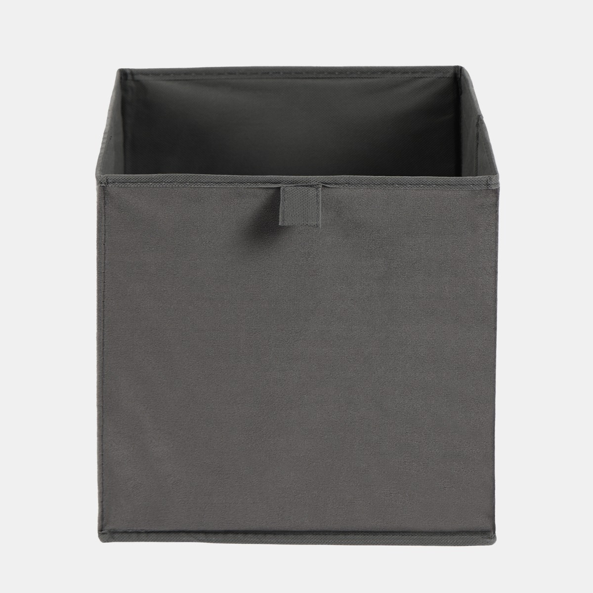OHS Matte Velvet Cube Storage Boxes, Charcoal - 2 Pack>