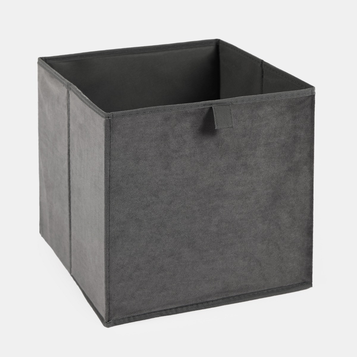 OHS Matte Velvet Cube Storage Boxes, Charcoal - 2 Pack>