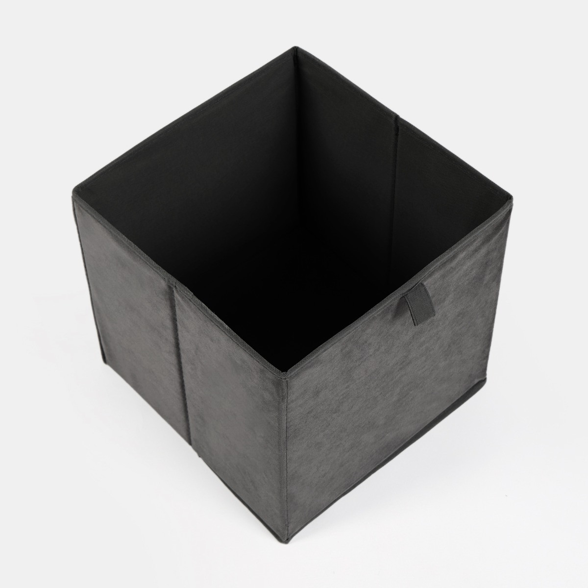 OHS Matte Velvet Cube Storage Boxes, Charcoal - 2 Pack>