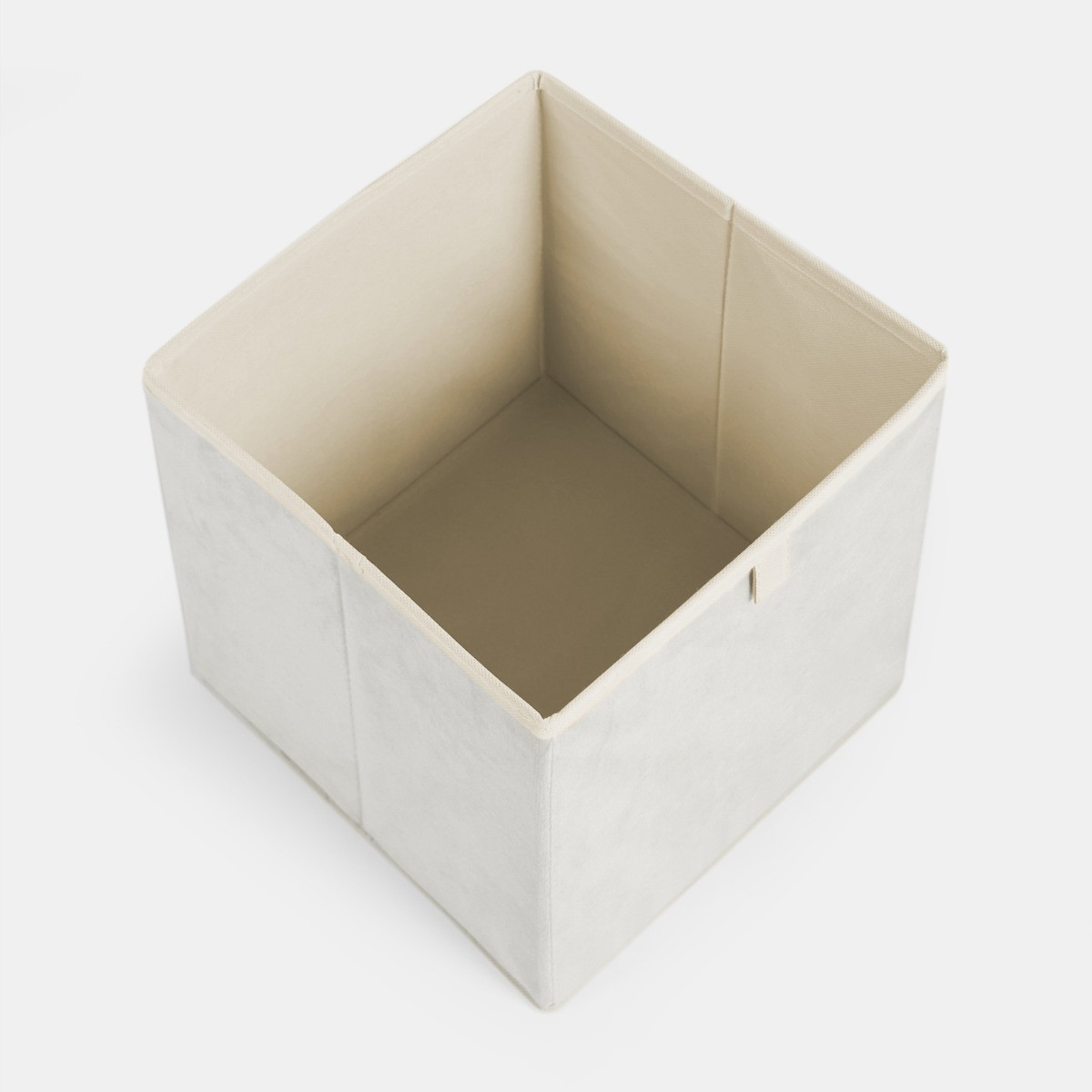 OHS Matte Velvet Cube Storage Boxes, Natural - 2 Pack>