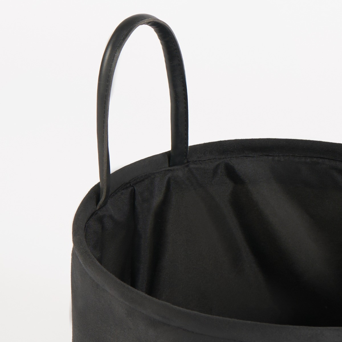 OHS Matte Velvet Storage Basket - Black>