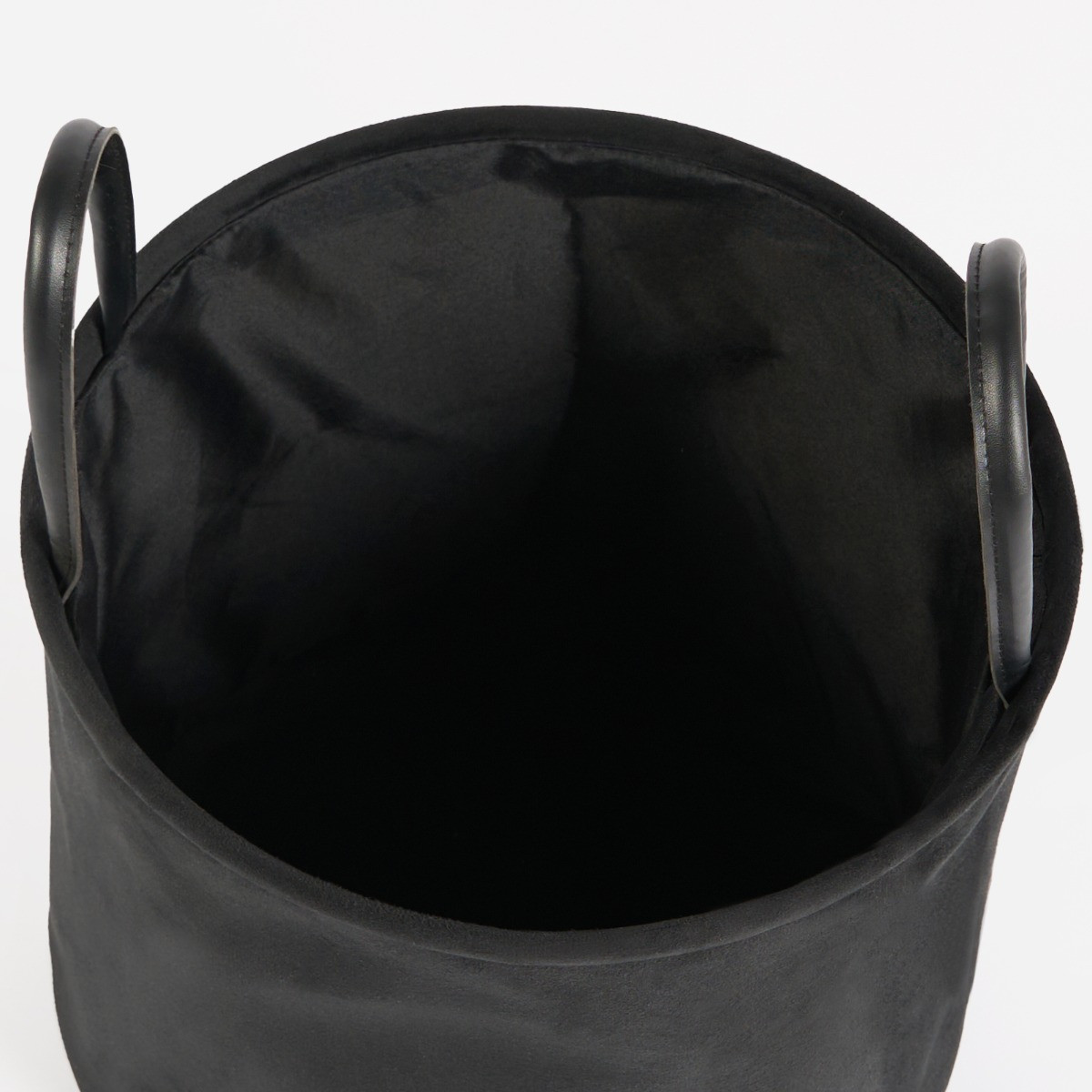 OHS Matte Velvet Storage Basket - Black>