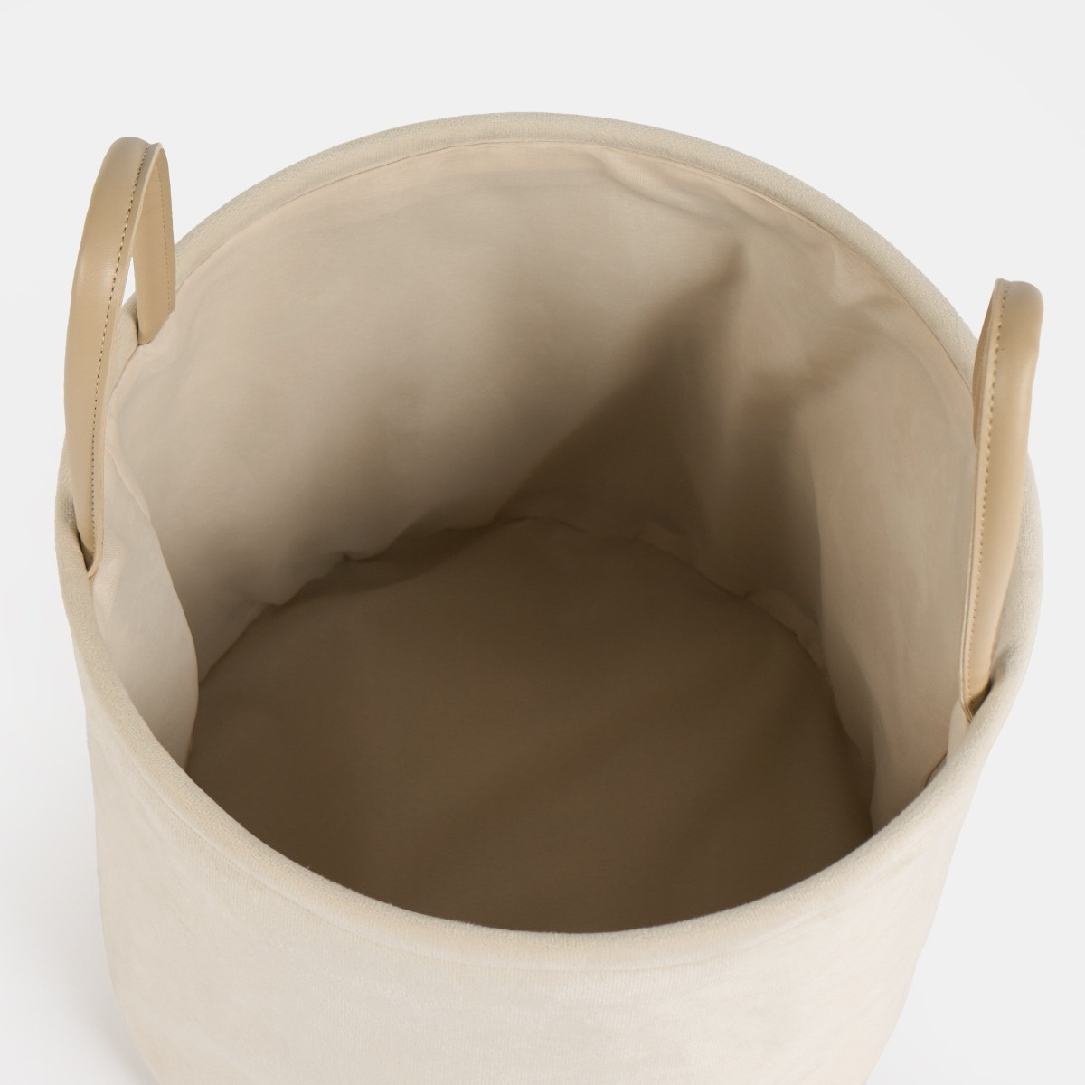 OHS Matte Velvet Storage Basket - Natural>