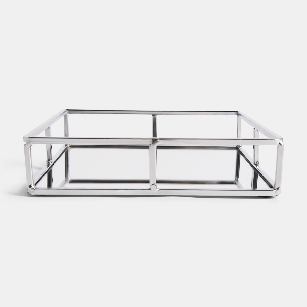 OHS Square Mirror Tray - Silver>