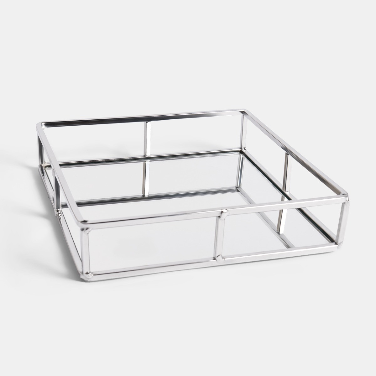 OHS Square Mirror Tray - Silver>