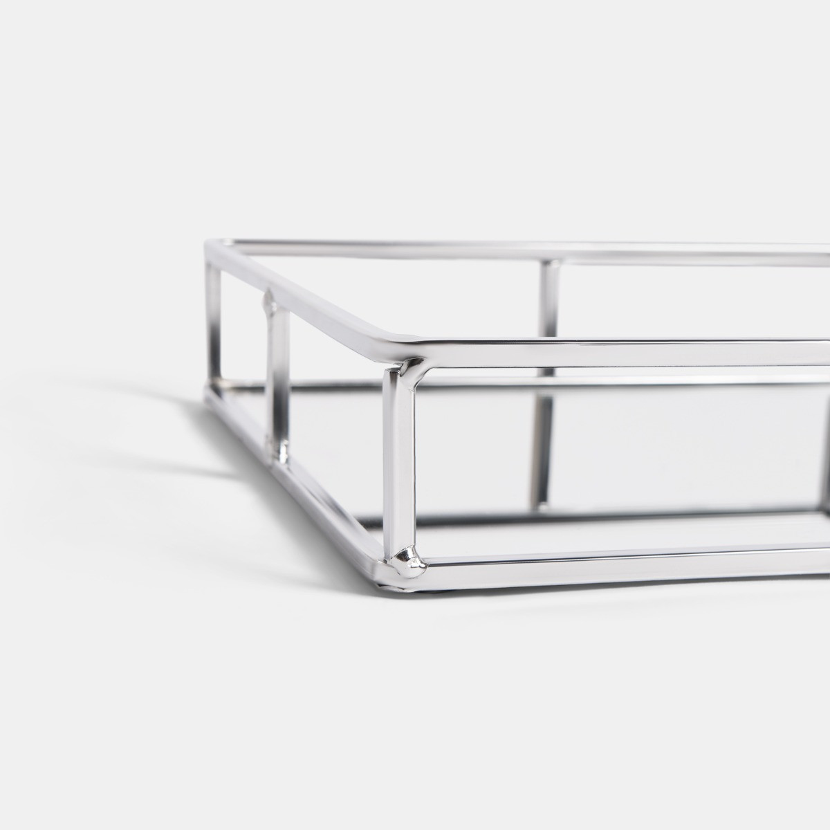 OHS Square Mirror Tray - Silver>
