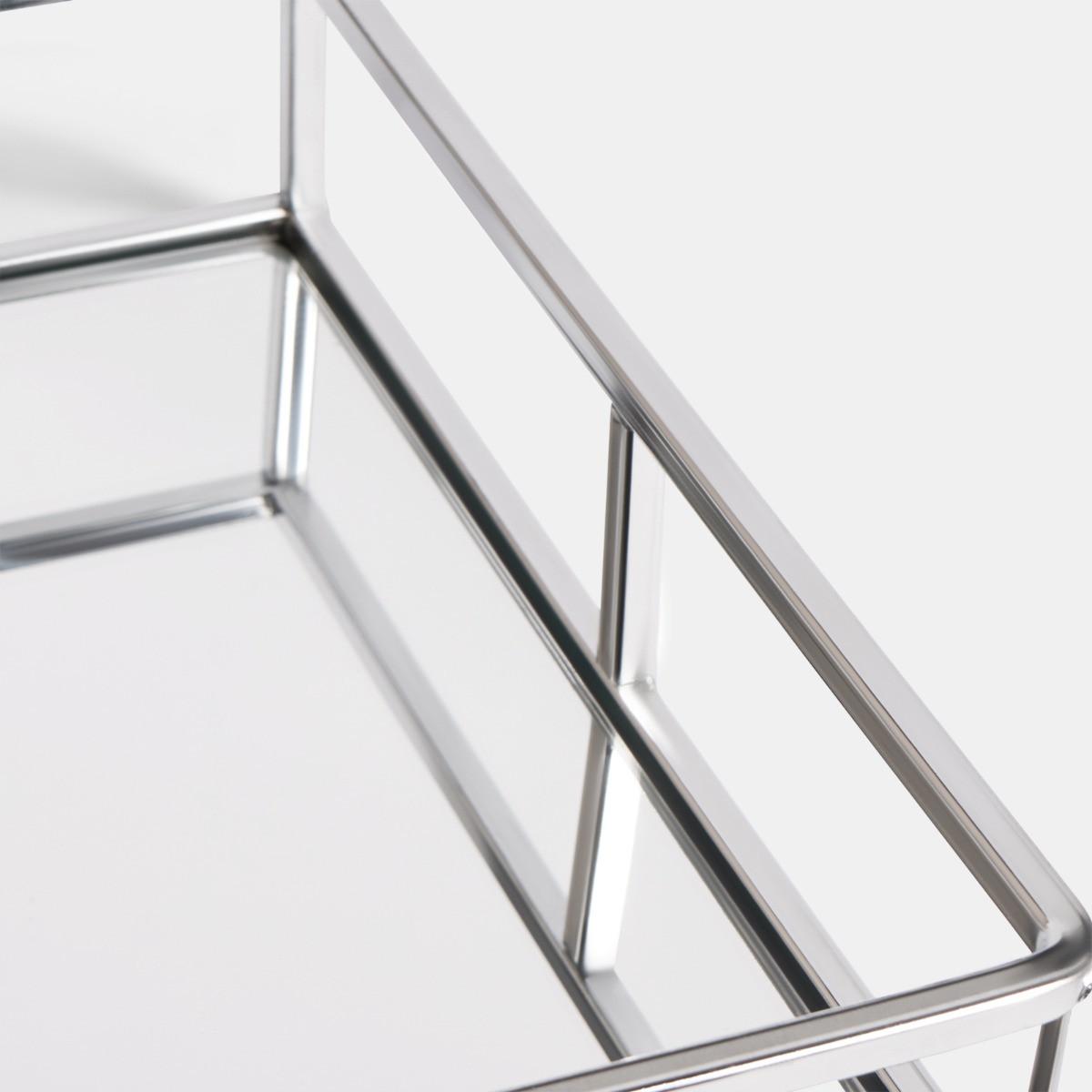 OHS Square Mirror Tray - Silver>