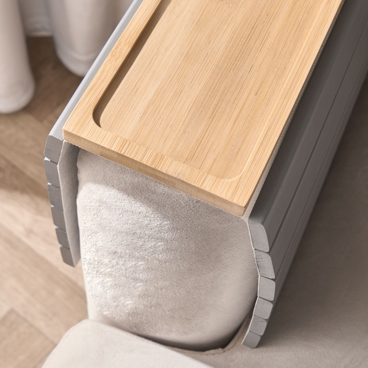 OHS Wooden Sofa Arm Tray - Natural/Grey>