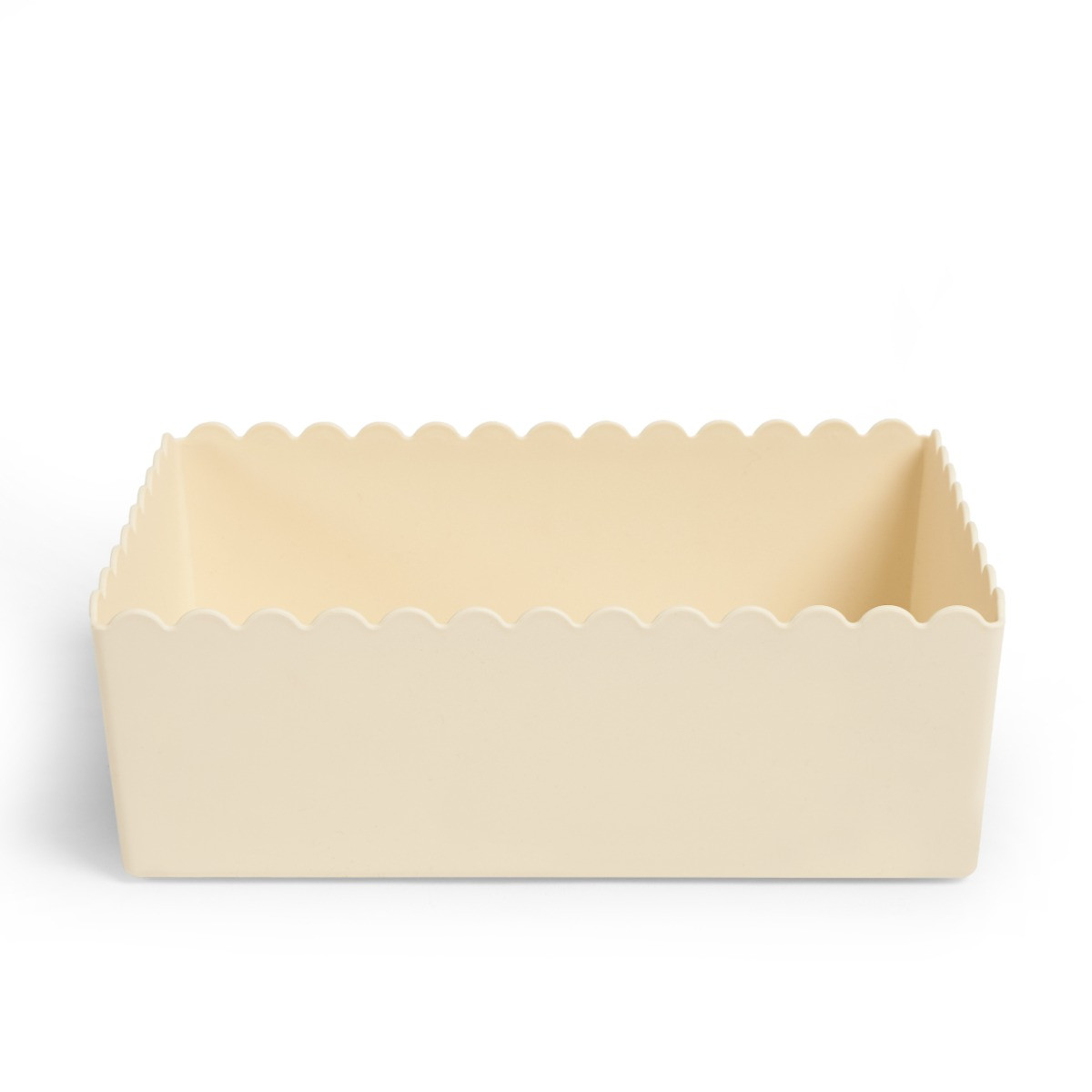 OHS Scalloped Plastic Tub - Cream>
