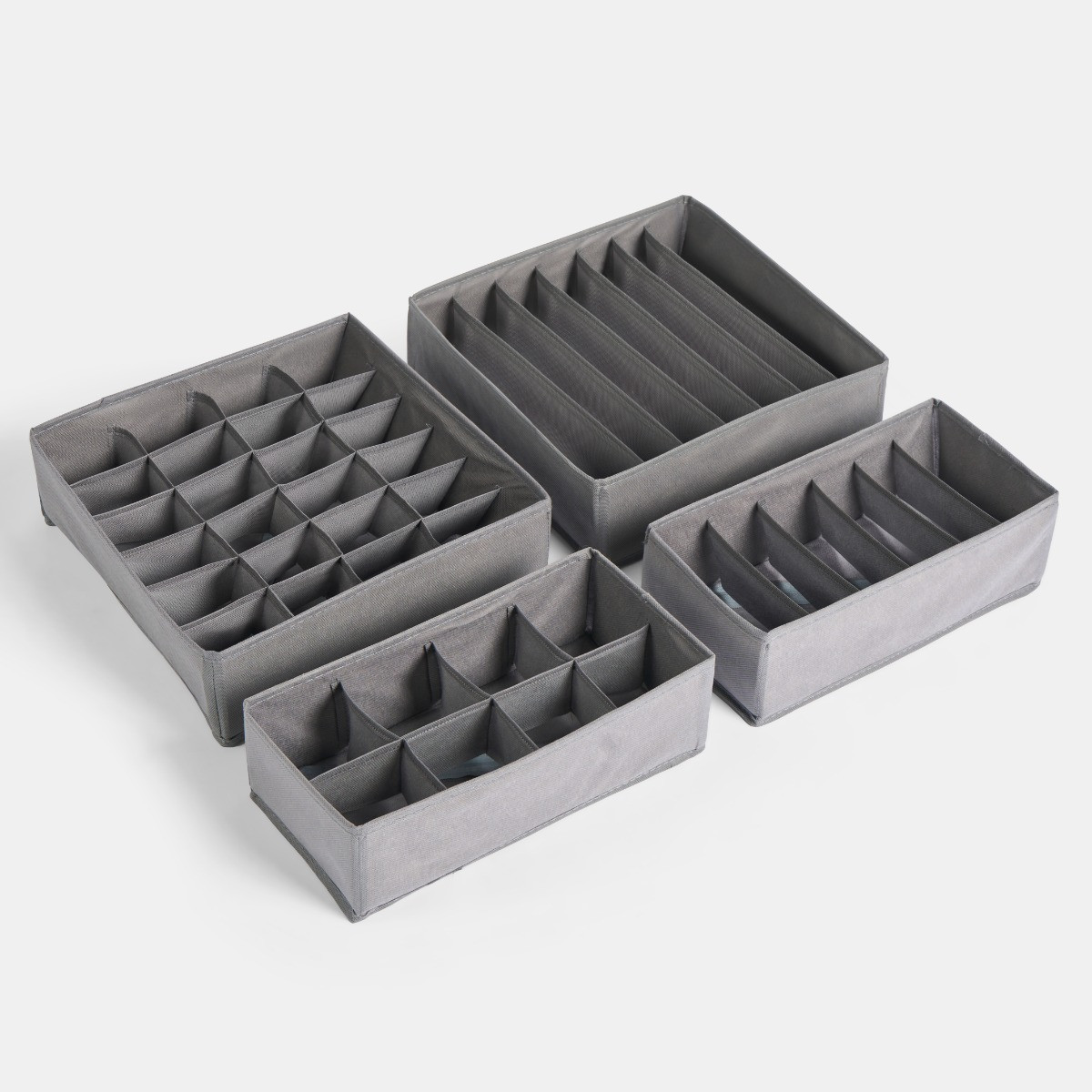 OHS Drawer Organiser Set, Grey - 4 Pack >