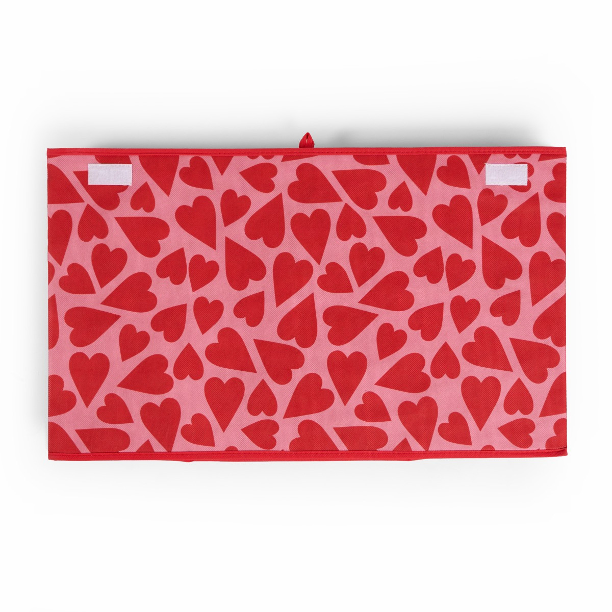 OHS Hearts Large Collapsible Storage Box with Lid - Pink/Red>