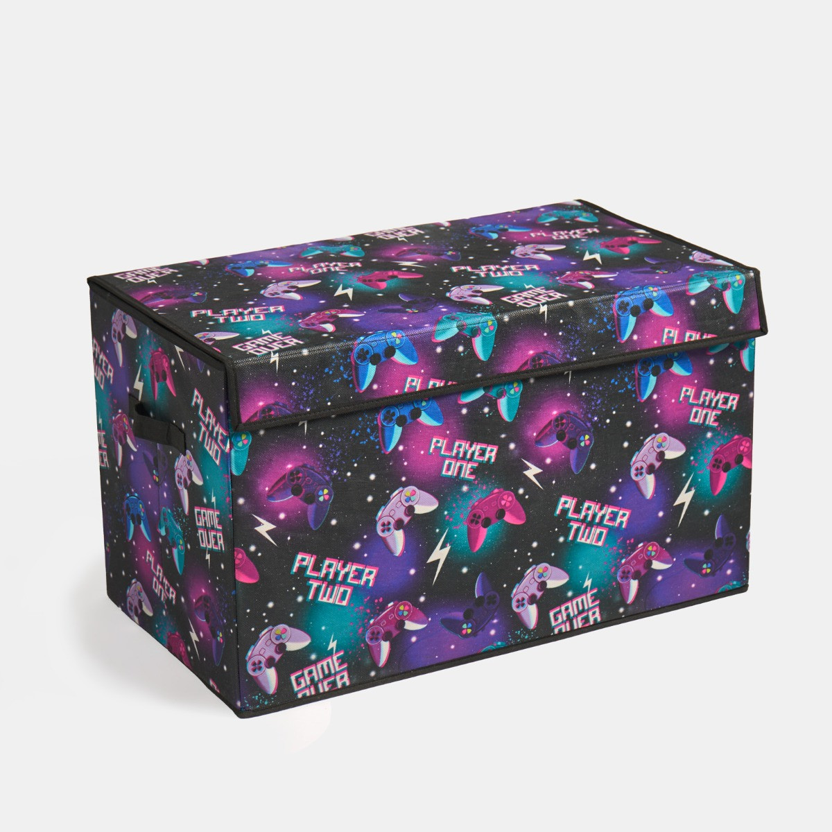 OHS Gaming Large Collapsible Storage Box with Lid - Neon>