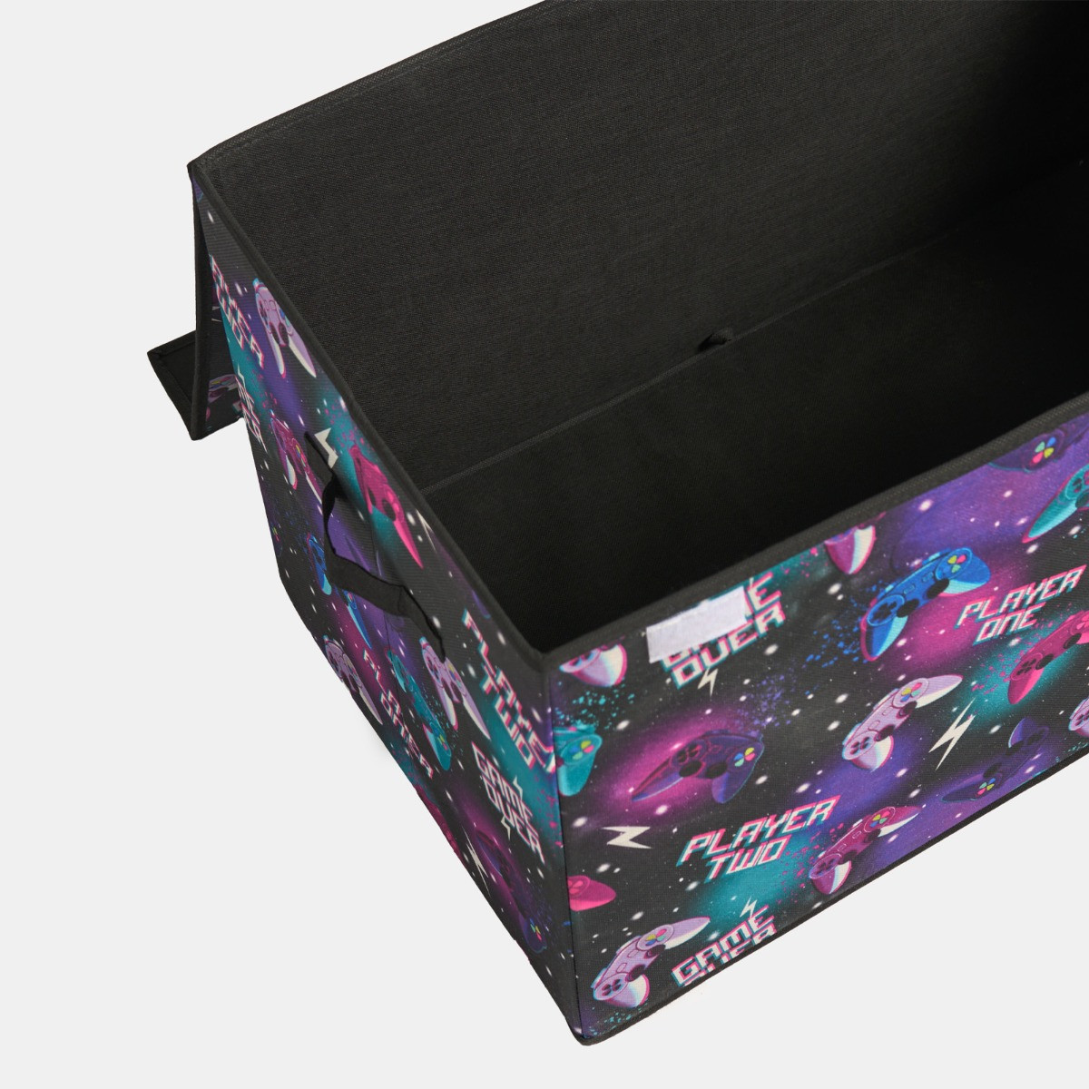 OHS Gaming Large Collapsible Storage Box with Lid - Neon>