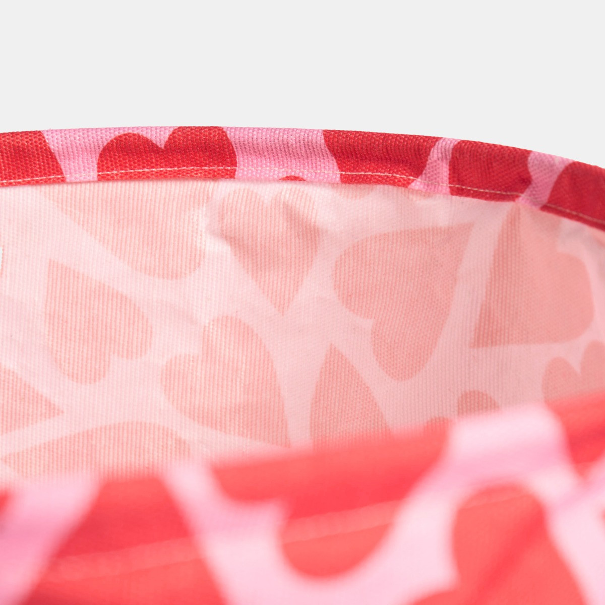 OHS Heart Print Storage Basket - Pink>