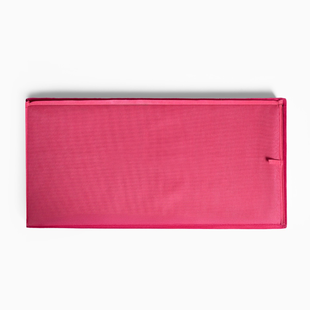 OHS Matte Velvet Foldable Rectangle Storage Ottoman -  Hot Pink  >