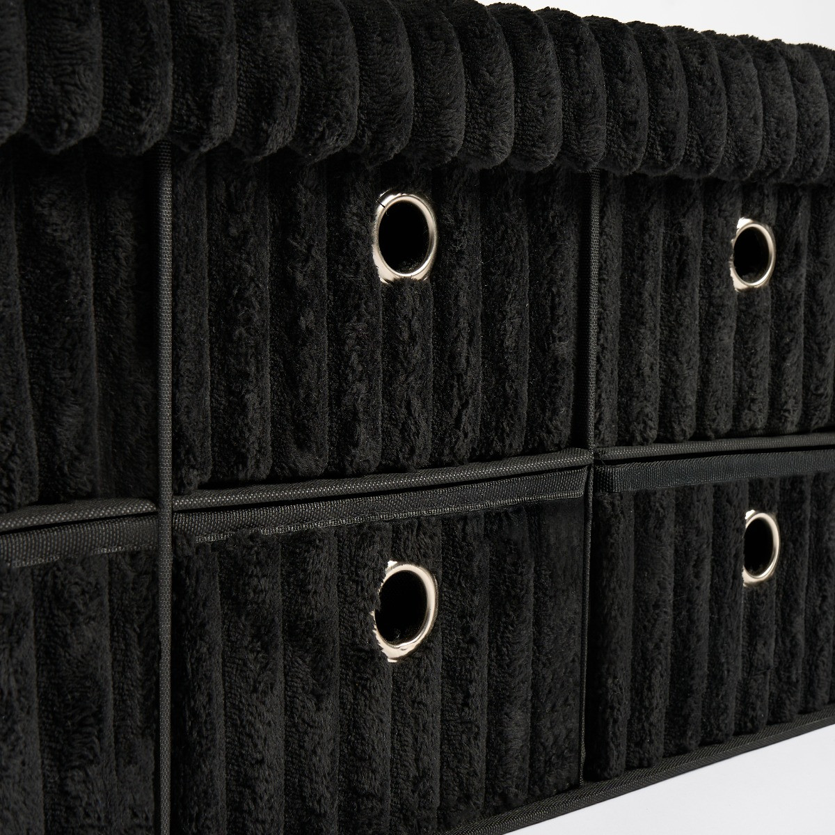 OHS Ribbed 6-Drawer Storage Chest - Black>