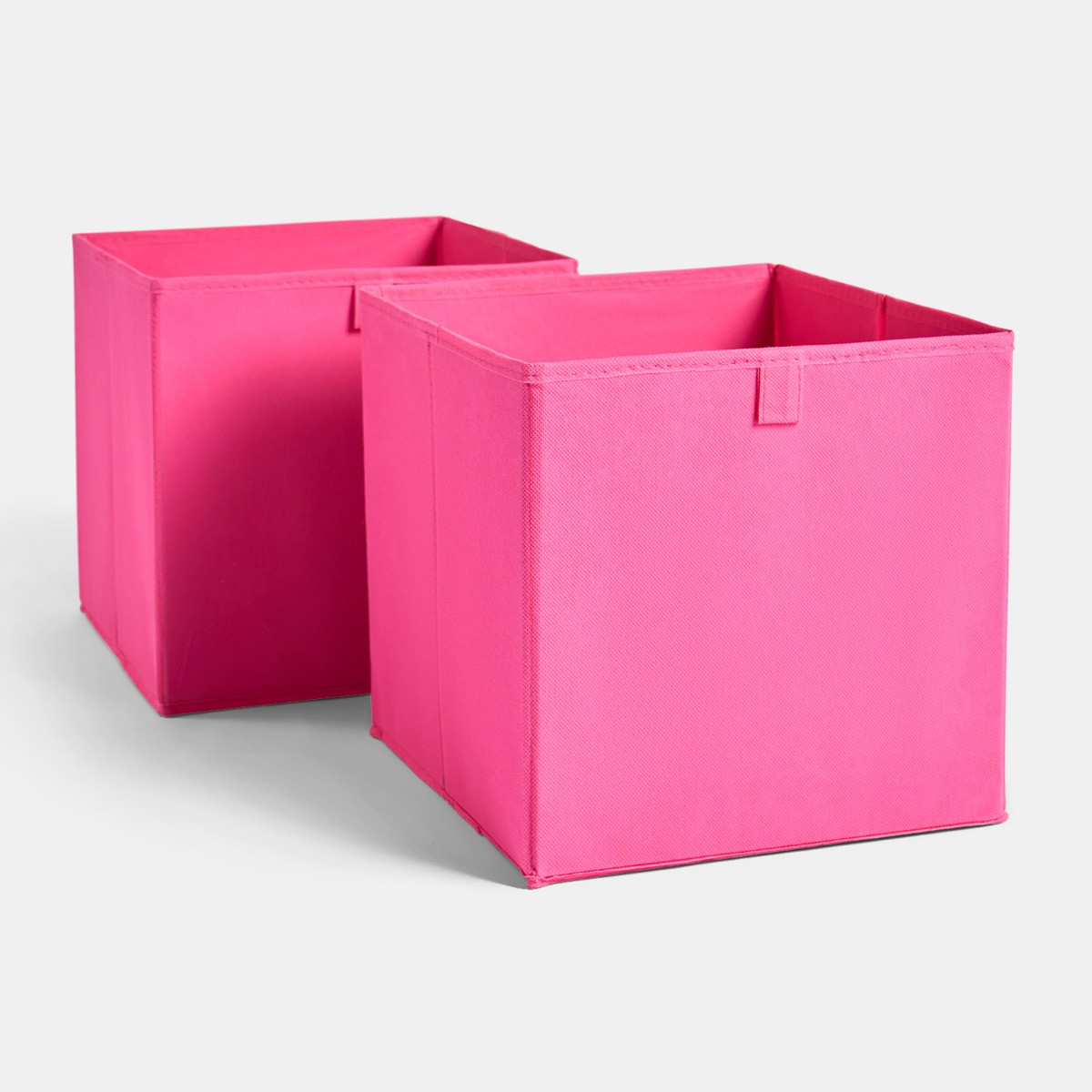 OHS Plain Cube Storage Boxes, Hot Pink - 2 Pack>